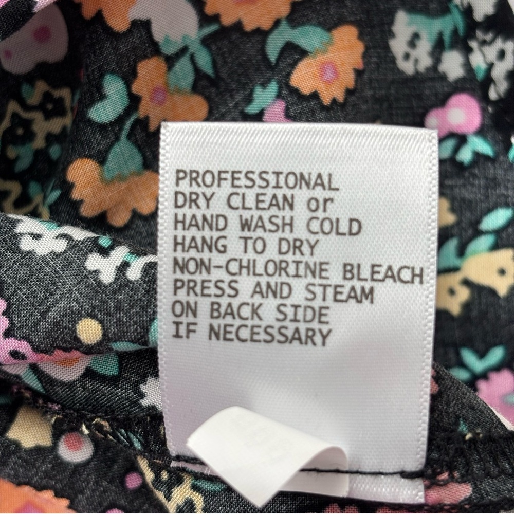 CHRISTIAN SIRIANO Boho 3/4 Sleeve Floral Tunic Top--EUC--M - Picture 15 of 16